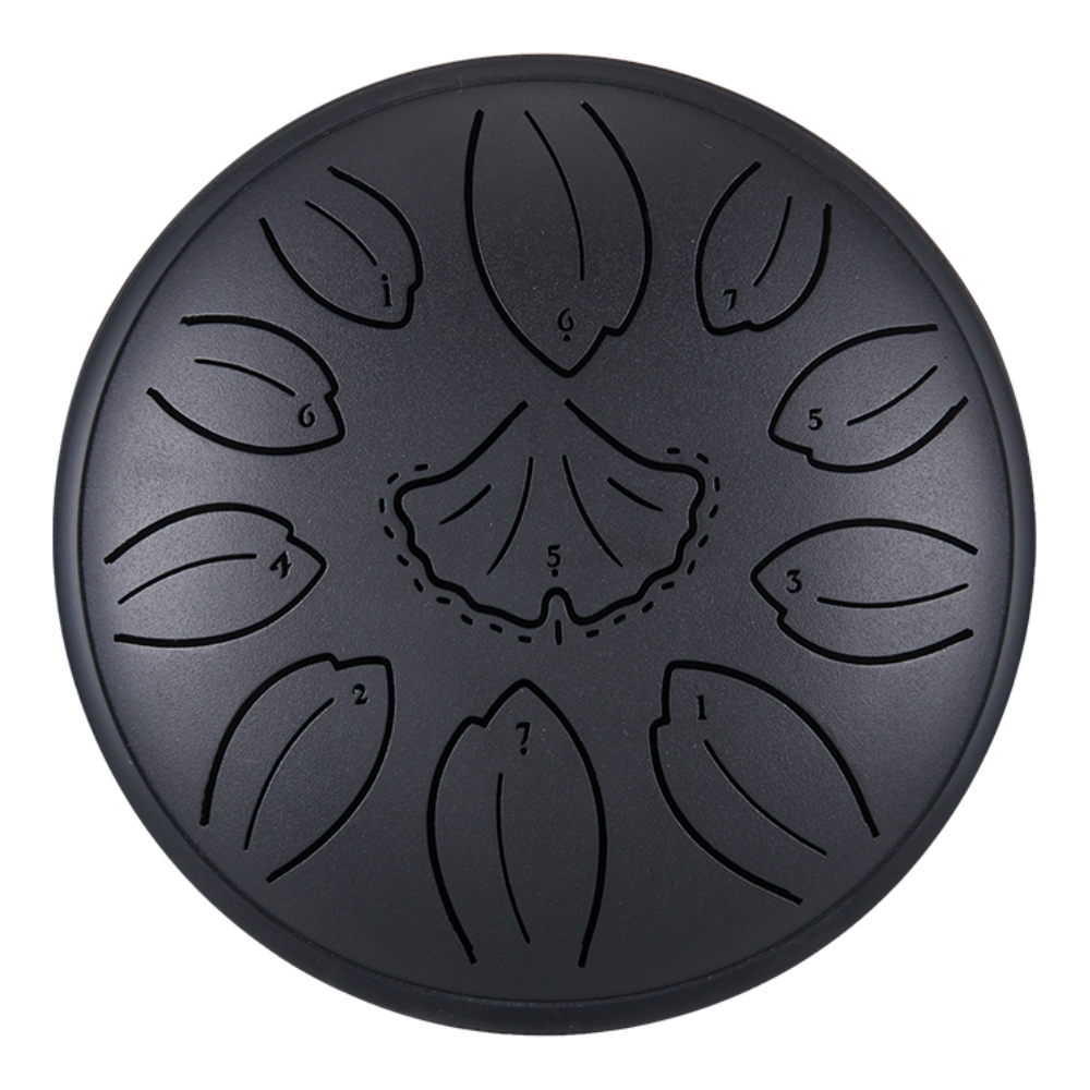 HLURU TWGG11-6 INKBLACK - Golden Ginkgobiloba Series 11 Notalı 6" C Majör Ink Black Tongue Drum
